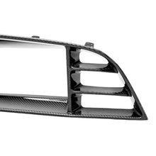 Load image into Gallery viewer, Close-up of Anderson Composites Carbon Fiber Front Upper Grille, 2010–2014 Ford Mustang / Shelby GT500