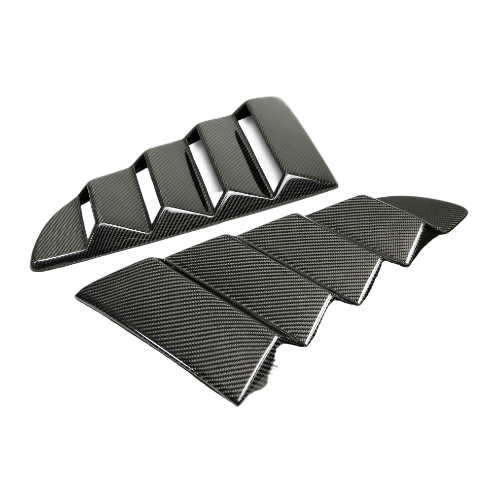 Anderson Composites 2015–2017 Ford Mustang Type-V Style Window Louvers – Vented Front Angle