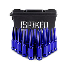 Load image into Gallery viewer, MISMMLG-SP1215-20BL-Mishimoto Steel Spiked Lug Nuts M12x1.5 20pc Set - Blue-Lug Nuts-Mishimoto