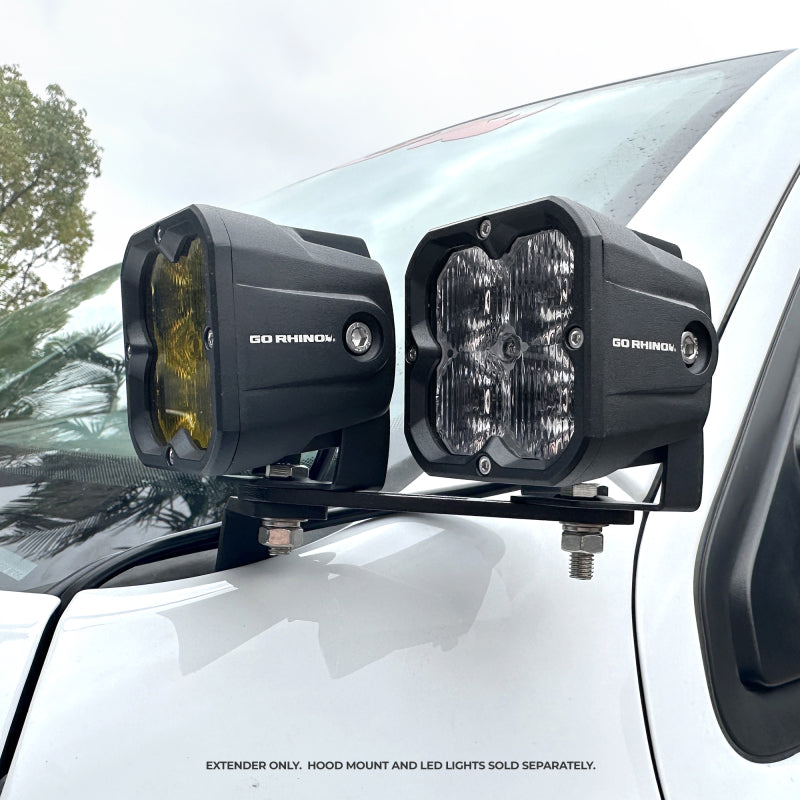 GOR732400T-Go Rhino Universal XE Hood Hinge Cube Light Mount-Light Mounts-Go Rhino