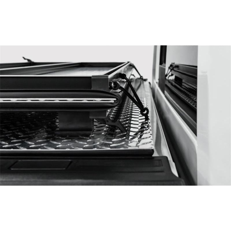 Access LOMAX Tri-Fold Cover 16-20 Toyota Tacoma 6in Box Split Rail - Black Urethane - image 4