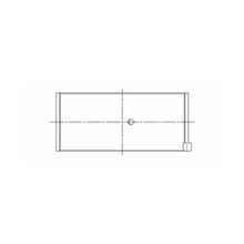 Load image into Gallery viewer, ACL engine bearing-shell profile drawing — shell shape and oil-hole layout