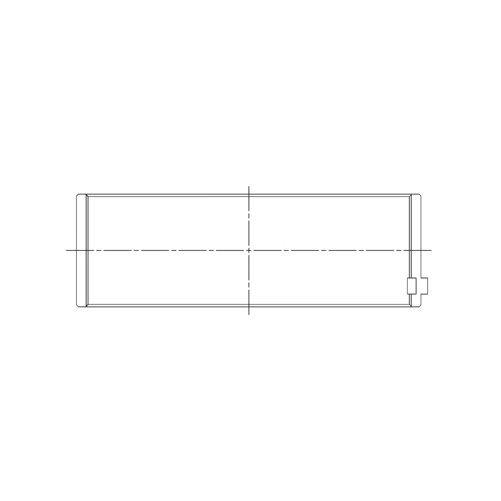 ACL engine bearing-shell profile drawing — shell shape and oil-hole layout