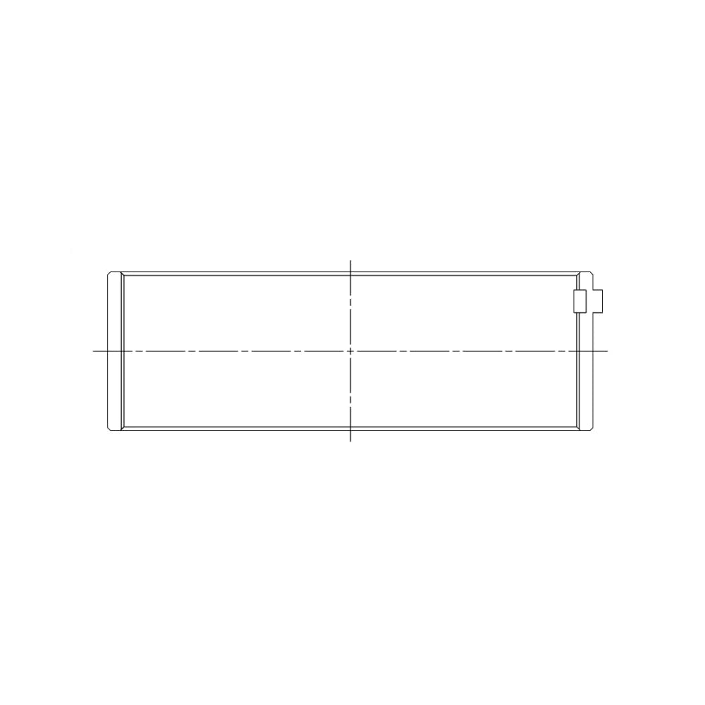 ACL engine bearing-shell profile drawing — shell shape and oil-hole layout