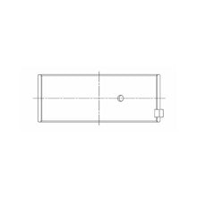 Load image into Gallery viewer, ACL engine bearing-shell profile drawing — shell shape and oil-hole layout
