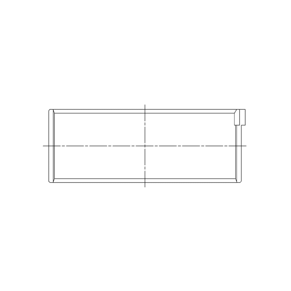 ACL engine bearing-shell profile drawing — shell shape and oil-hole layout
