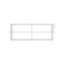 Load image into Gallery viewer, ACL engine bearing-shell profile drawing — shell shape and oil-hole layout