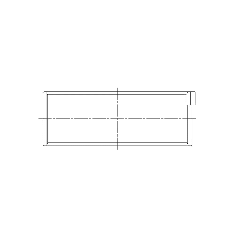ACL engine bearing-shell profile drawing — shell shape and oil-hole layout