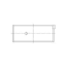 Load image into Gallery viewer, ACL engine bearing-shell profile drawing — shell shape and oil-hole layout