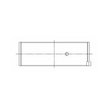 Load image into Gallery viewer, ACL engine bearing-shell profile drawing — shell shape and oil-hole layout