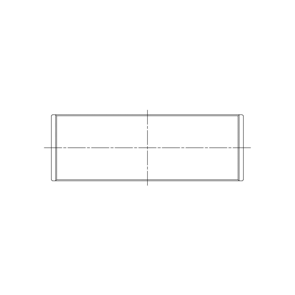 ACL engine bearing-shell profile drawing — shell shape and oil-hole layout