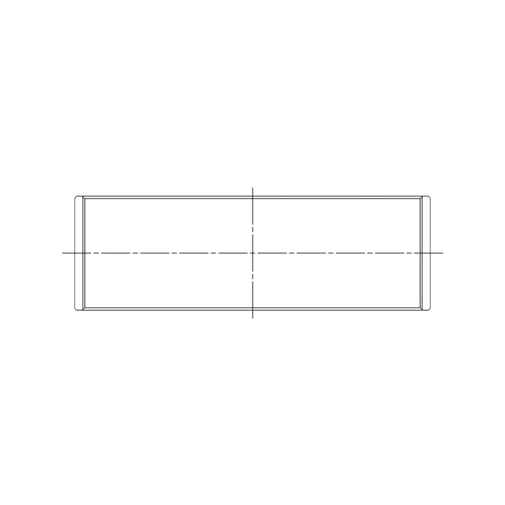 ACL engine bearing-shell profile drawing — shell shape and oil-hole layout