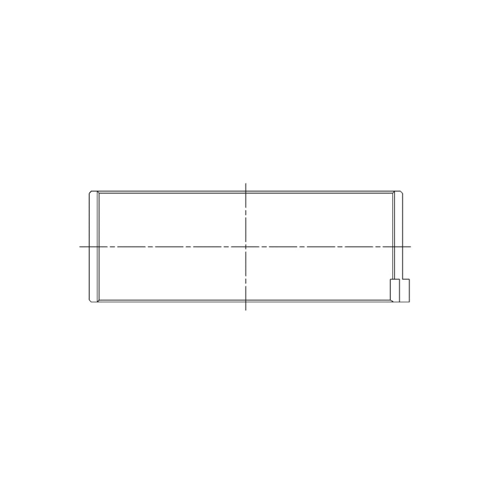 ACL engine bearing-shell profile drawing — shell shape and oil-hole layout