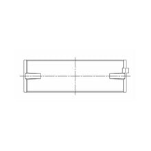 Load image into Gallery viewer, ACL engine bearing-shell profile drawing — shell shape and oil-hole layout
