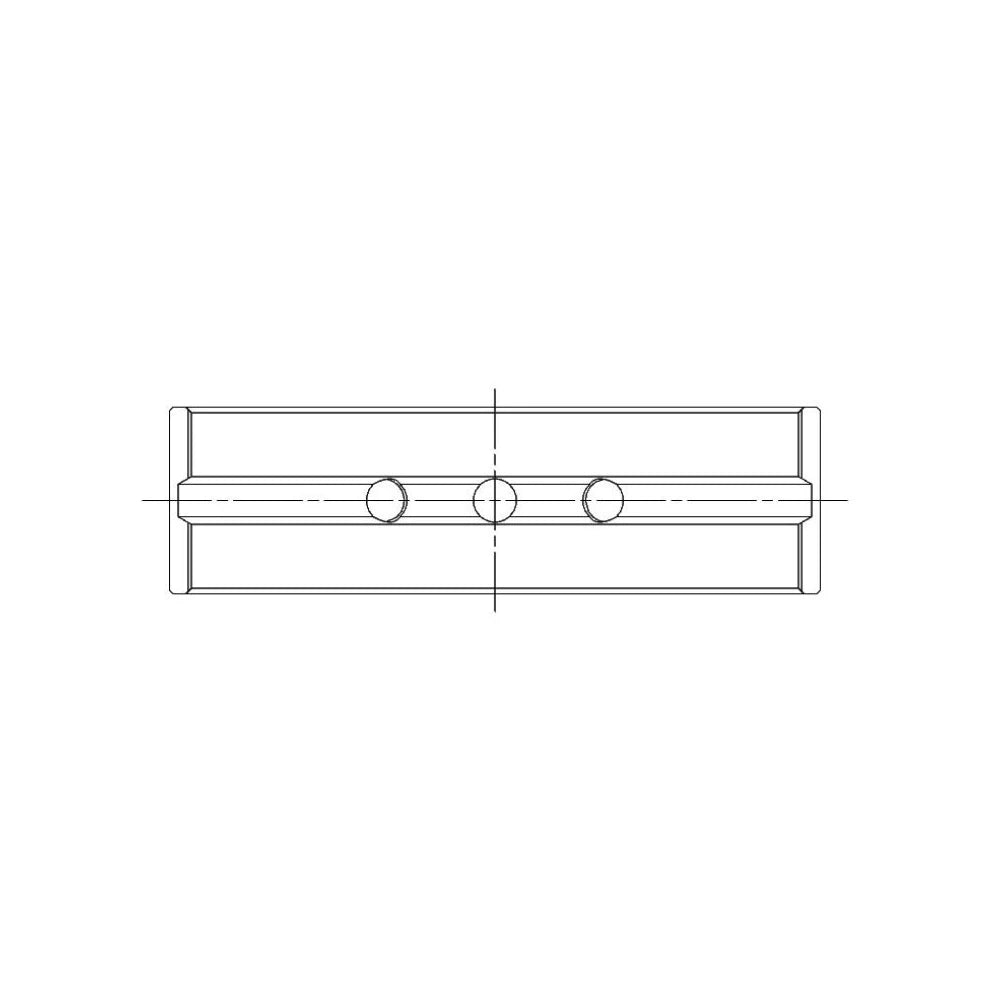 ACL engine bearing-shell profile drawing — shell shape and oil-hole layout