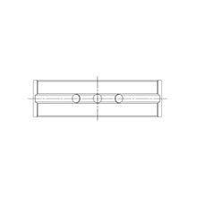 Load image into Gallery viewer, ACL engine bearing-shell profile drawing — shell shape and oil-hole layout