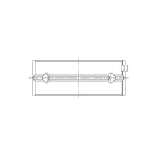 Load image into Gallery viewer, ACL engine bearing-shell profile drawing — shell shape and oil-hole layout