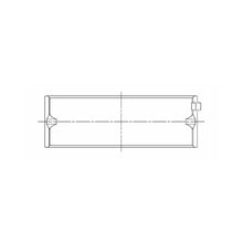 Load image into Gallery viewer, ACL engine bearing-shell profile drawing — shell shape and oil-hole layout