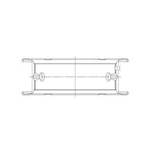 Load image into Gallery viewer, ACL engine bearing-shell profile drawing — shell shape and oil-hole layout