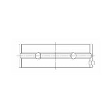 Load image into Gallery viewer, ACL engine bearing-shell profile drawing — shell shape and oil-hole layout