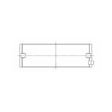 Load image into Gallery viewer, ACL engine bearing-shell profile drawing — shell shape and oil-hole layout