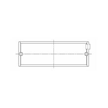 Load image into Gallery viewer, ACL engine bearing-shell profile drawing — shell shape and oil-hole layout