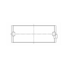 Load image into Gallery viewer, ACL engine bearing-shell profile drawing — shell shape and oil-hole layout