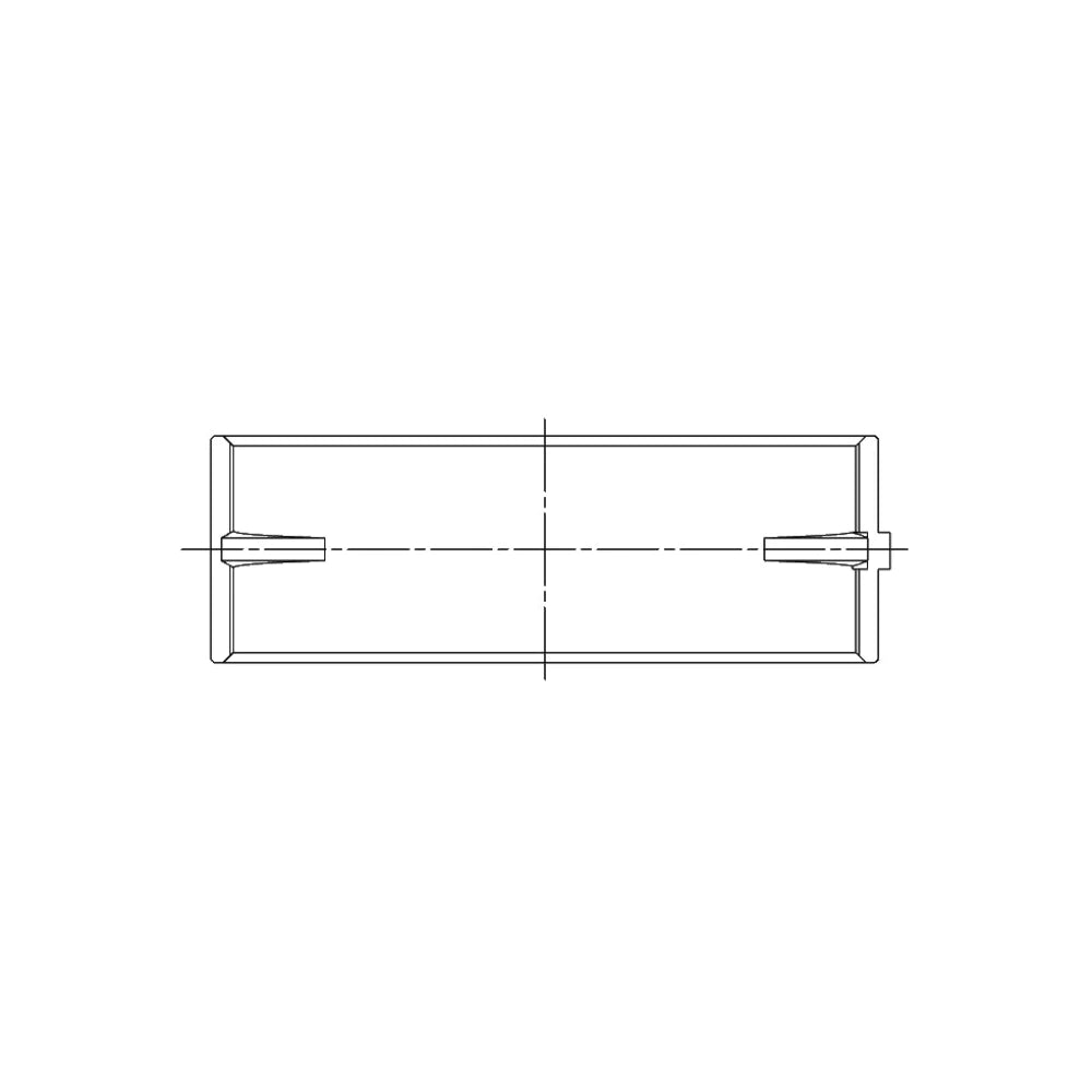 ACL engine bearing-shell profile drawing — shell shape and oil-hole layout