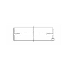 Load image into Gallery viewer, ACL engine bearing-shell profile drawing — shell shape and oil-hole layout
