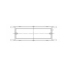 Load image into Gallery viewer, ACL engine bearing-shell profile drawing — shell shape and oil-hole layout