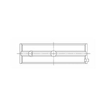 Load image into Gallery viewer, ACL engine bearing-shell profile drawing — shell shape and oil-hole layout