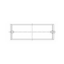 Load image into Gallery viewer, ACL engine bearing-shell profile drawing — shell shape and oil-hole layout