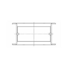 Load image into Gallery viewer, ACL engine bearing-shell profile drawing — shell shape and oil-hole layout