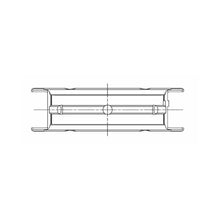 Load image into Gallery viewer, ACL engine bearing-shell profile drawing — shell shape and oil-hole layout
