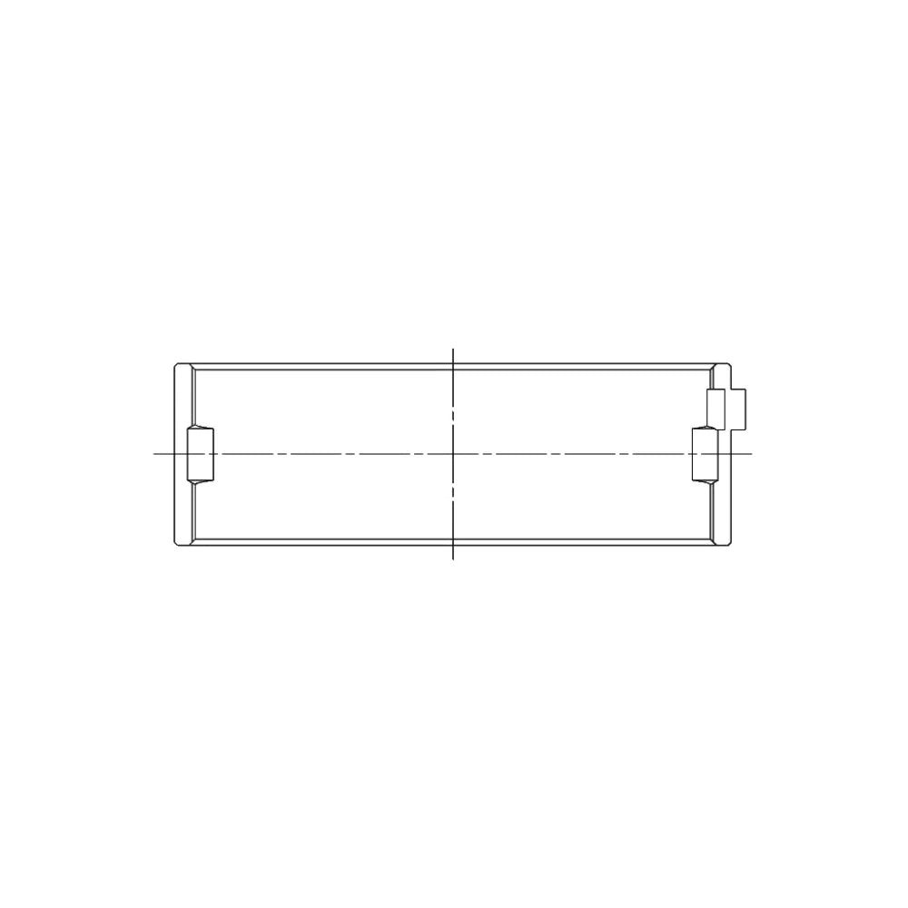 ACL engine bearing-shell profile drawing — shell shape and oil-hole layout