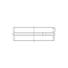Load image into Gallery viewer, ACL engine bearing-shell profile drawing — shell shape and oil-hole layout