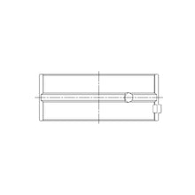 Load image into Gallery viewer, ACL engine bearing-shell profile drawing — shell shape and oil-hole layout
