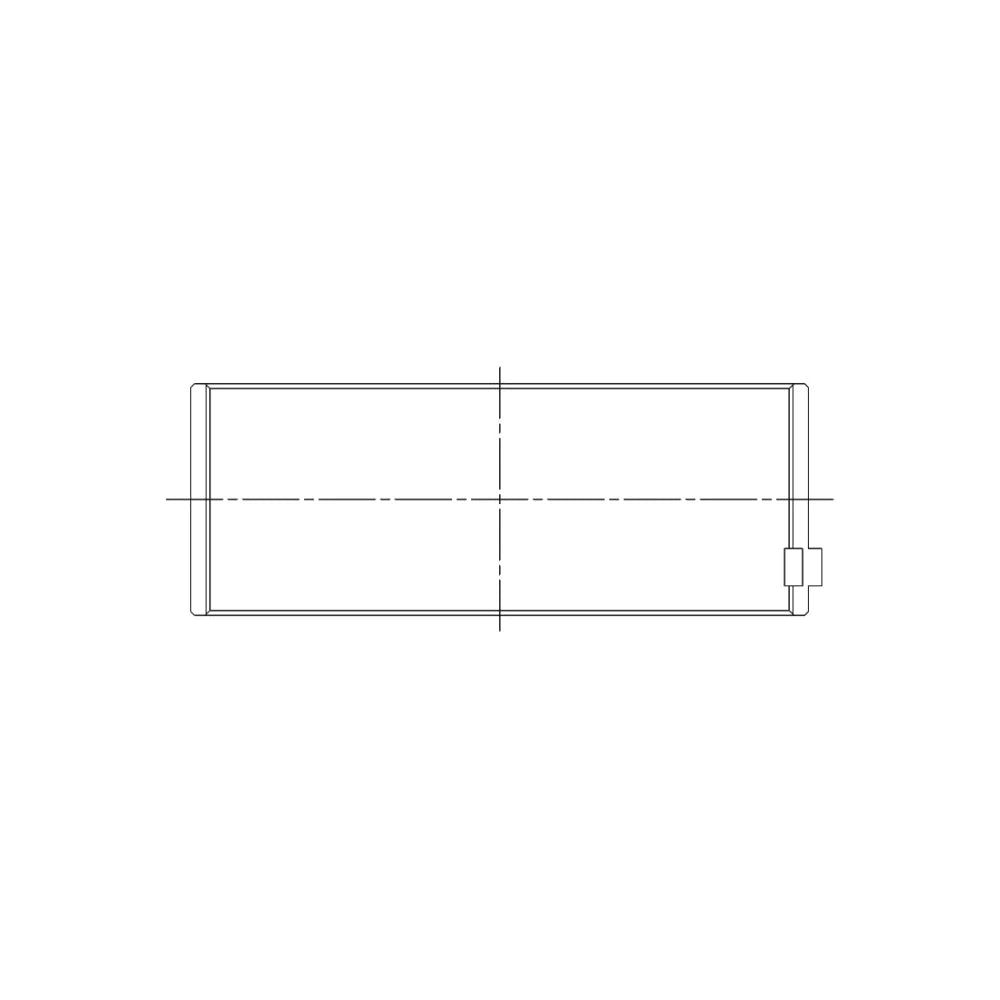 ACL engine bearing-shell profile drawing — shell shape and oil-hole layout