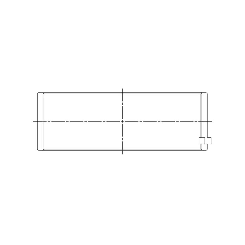 ACL 6B1497HX bearing-shell profile drawing