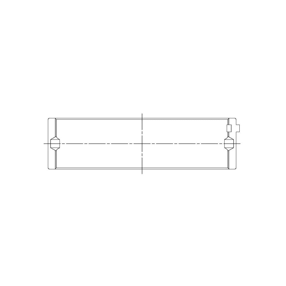 ACL 6M5587HX bearing-shell profile drawing