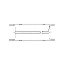 Load image into Gallery viewer, ACL engine bearing-shell profile drawing — shell shape and oil-hole layout