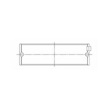 Load image into Gallery viewer, ACL engine bearing-shell profile drawing — shell shape and oil-hole layout