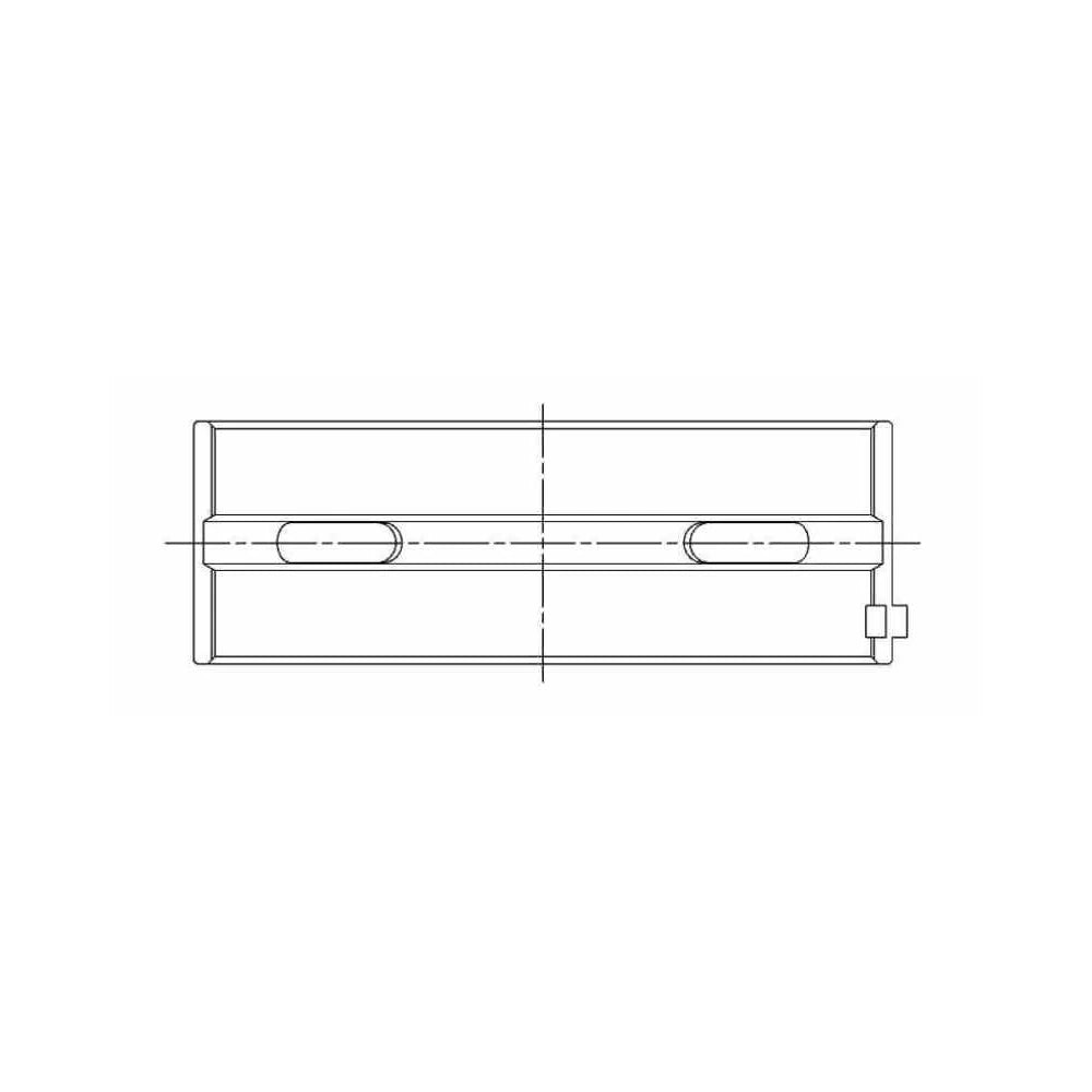 ACL engine bearing-shell profile drawing — shell shape and oil-hole layout