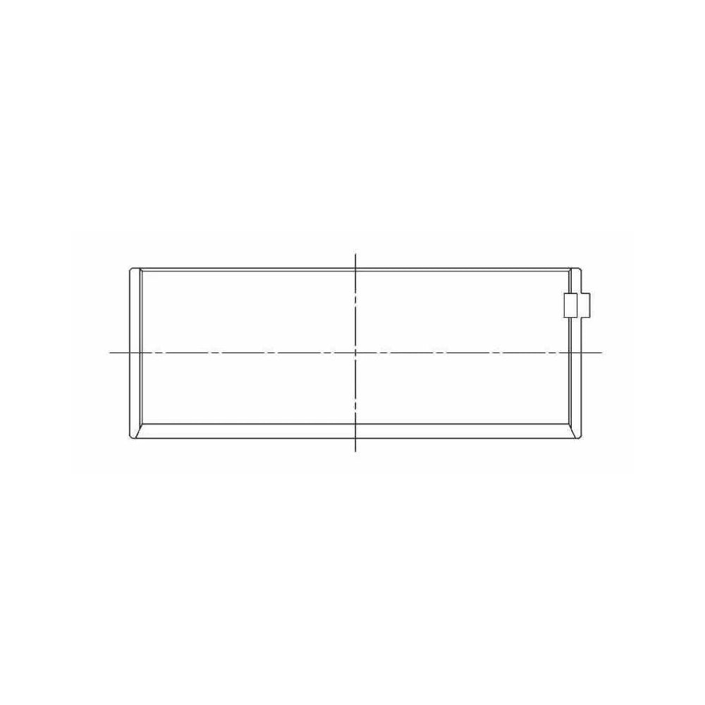 ACL engine bearing-shell profile drawing — shell shape and oil-hole layout