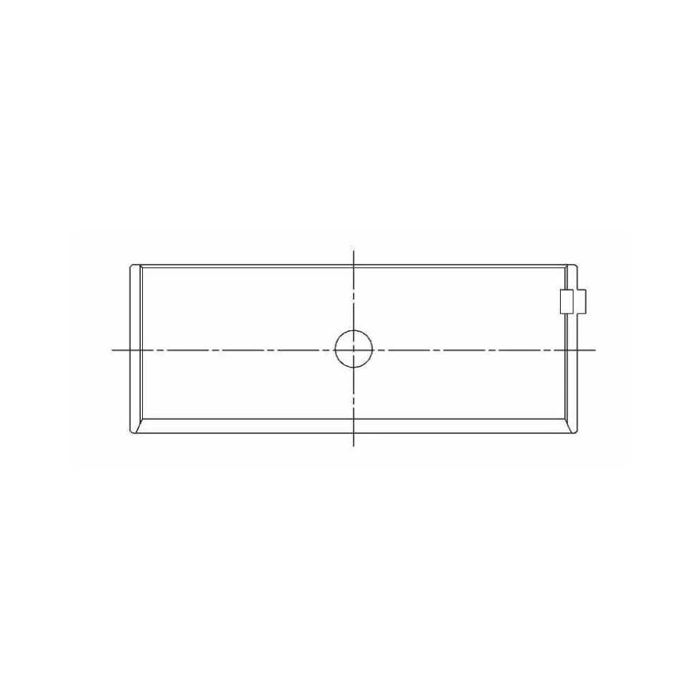 ACL 8B663HD bearing-shell profile drawing