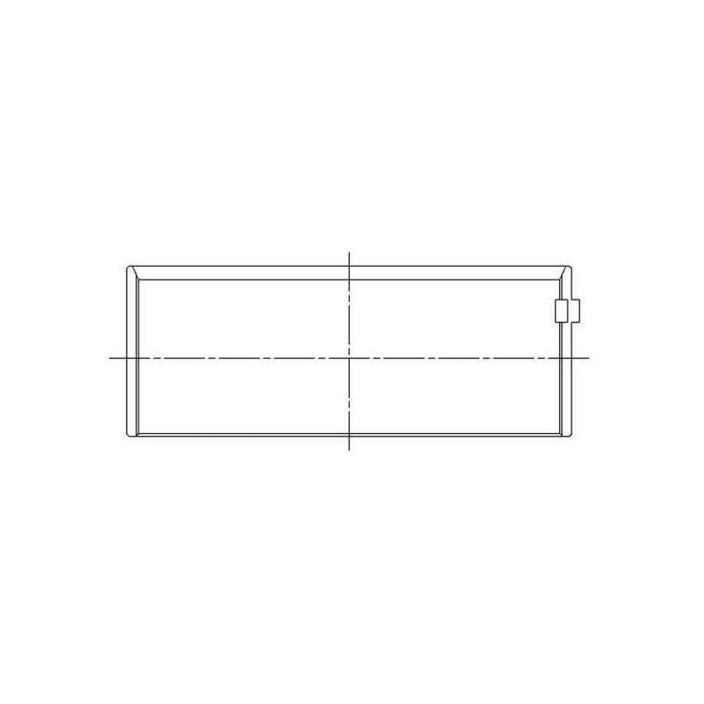 ACL 8B743H bearing-shell profile drawing