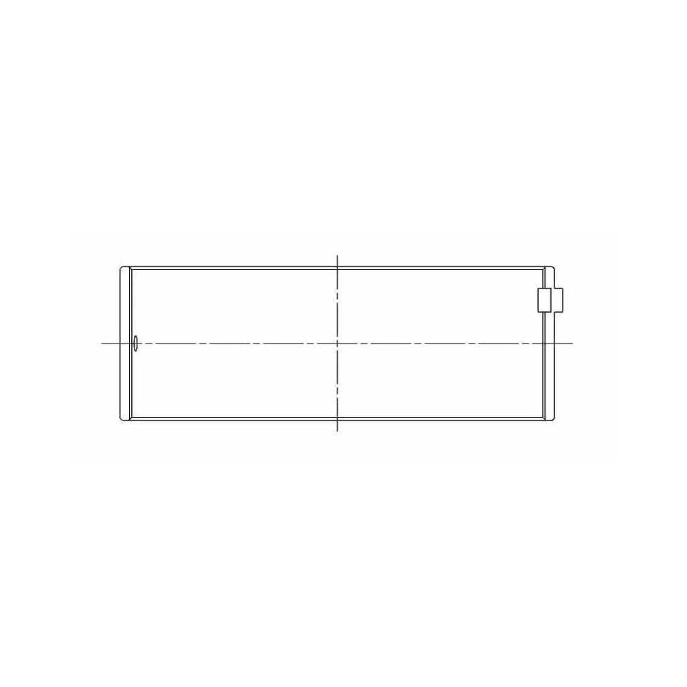 ACL 8B8091H bearing-shell profile drawing