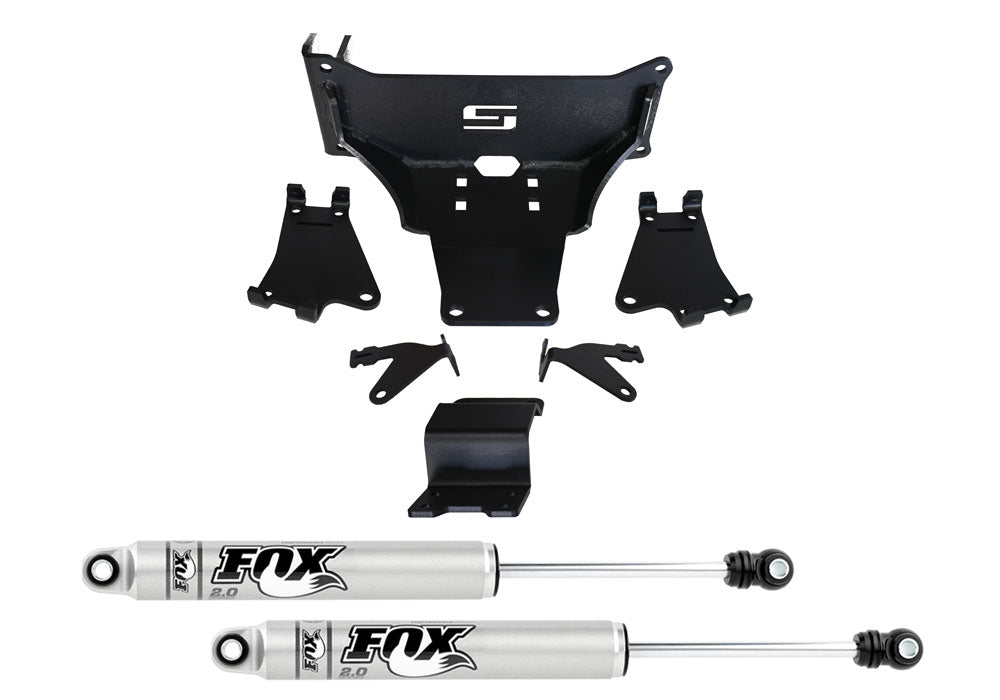 SLF92766-Superlift 17-24 Ford F-450/550 Super Duty 4WD Dual Steering Stabilizer Kit w/ Fox 2.0 Shocks-Steering Stabilizer-Superlift