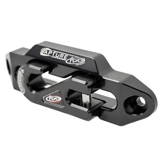 Addictive Desert Designs 1-5/16in Winch Fairlead Plate w/ Recessed Round End Hook - Black - Black Ops Auto Works