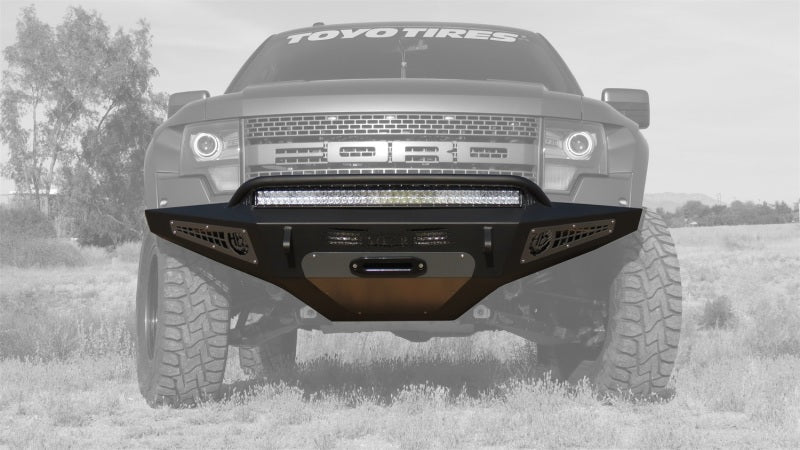 Addictive Desert Designs 10-14 Ford F-150 Raptor HoneyBadger Front Bumper w/ Winch Mount - Black Ops Auto Works